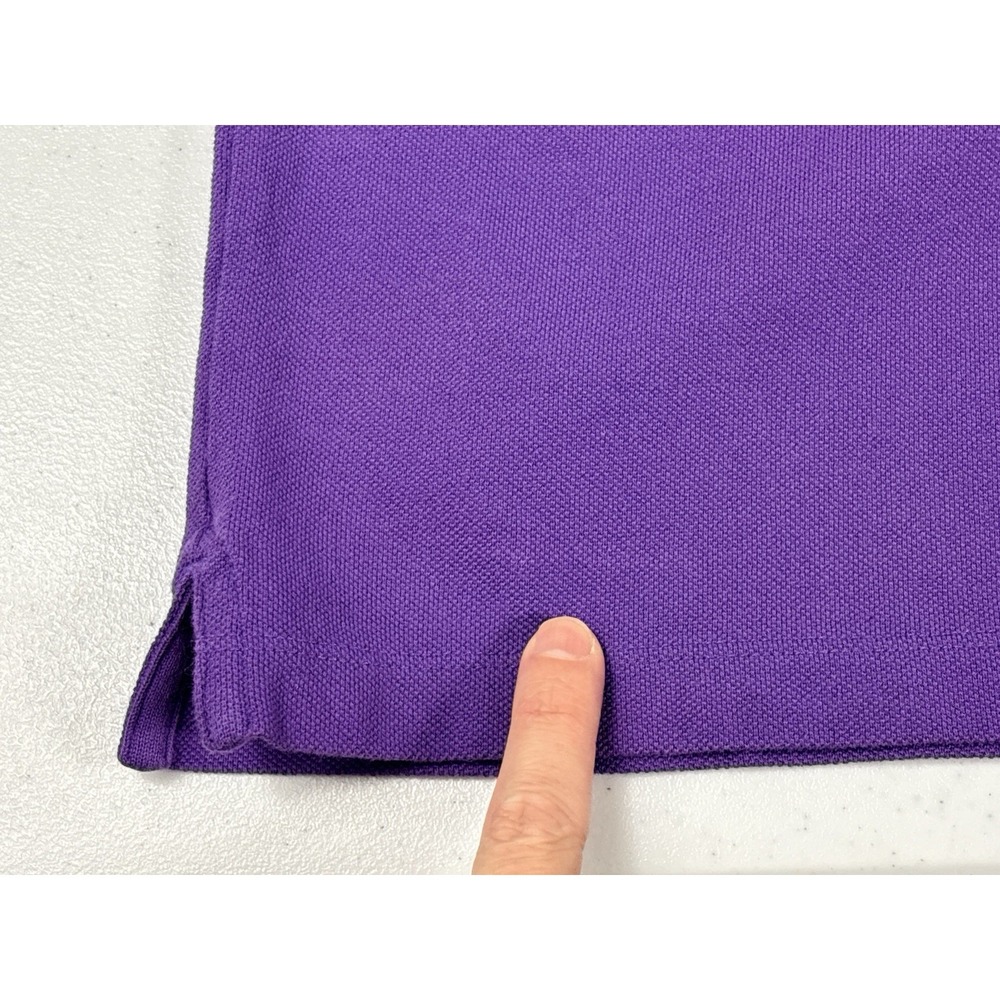 Lacoste Polo Shirt Mens 3XL/XXL Purple Solid  Gator Short Sleeve - Picture 5 of 8